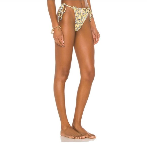 NWOT BEACH RIOT Cara Bikini Bottom in Yellow, L - Picture 4 of 7